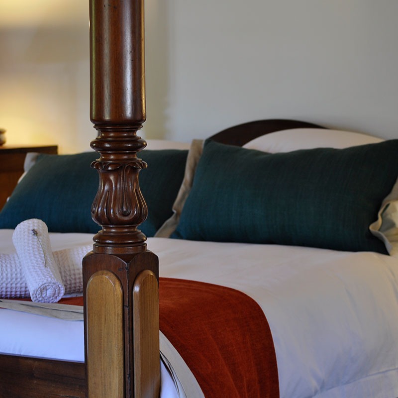 photo of bed inside Mountain View bedroom at Wildekrans Country House